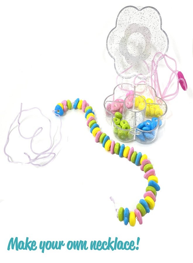 crait Candy Necklace Kit for Girls - Party Favors, Make Your Own Necklace or Bracelet, Pack of 4 - Image 3